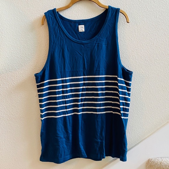 J. Crew Other - JCREW navy stripe tank top cotton L shirt J. Crew Other - JCREW navy stripe tank top cotton L shirt